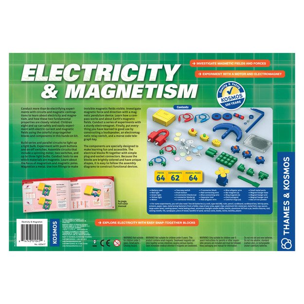 Thames & Kosmos lavinamoji priemonė - rinkinys  Elektra ir magnetizmas  (620417) 1 Thames & Kosmos lavinamoji priemonė - rinkinys  Elektra ir magnetizmas  (620417) 1