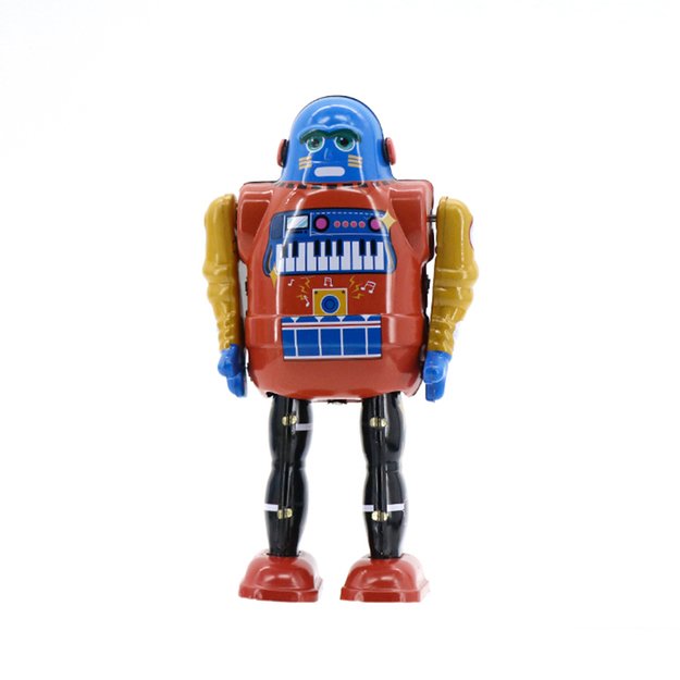 Vintažinis, kolekcinis, metalinis žaislas  Mr&Mrs Tin - PianoBot  (MMT101D)