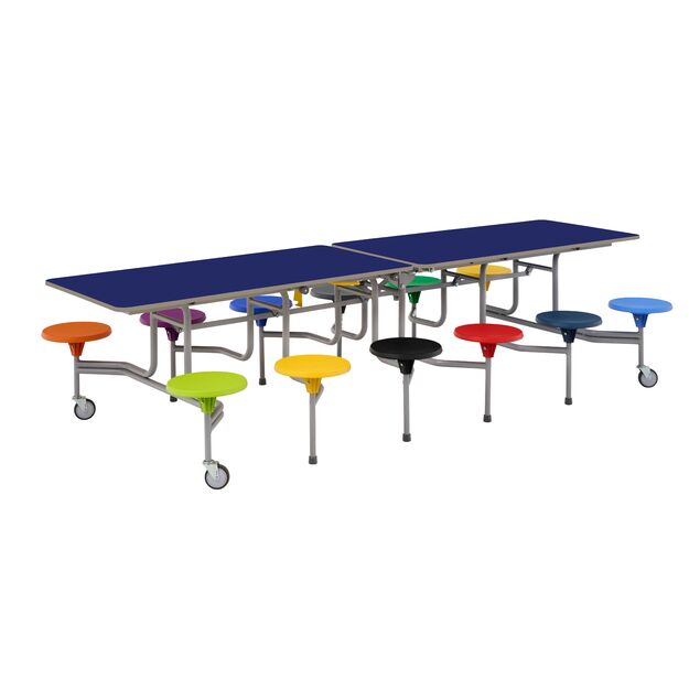 SICO sulankstomas, mobilus, stačiakampis stalas RETRO (307x75cm) su 16 sėdynių